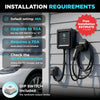 Borne de recharge EV EVIQO Niveau 2, 48A (50A max), 240V, câblée, J1772 pour VE non-Tesla