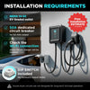 Chargeur EV EVIQO NACS de niveau 2, 40 A (9,6 kW), 240 V, prise NEMA 14-50, pour véhicules électriques Tesla
